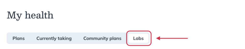 clicking labs in a patient profile
